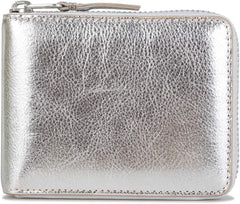 Comme des Garcons Wallet Bifold Round Zipper GOLD AND SILVER WALLET SA7100G Silver Parallel Import