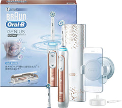 Braun D7015266XCMRG Oral B Genius 1000 Electric Toothbrush, Rose Gold, App Linked Position (Overseas Voltage Compatible)