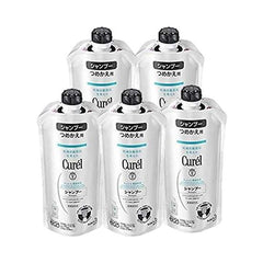 Kao Curel Shampoo, Refill, 11.5 fl oz (340 ml), Quasi-drug x 5 Pieces