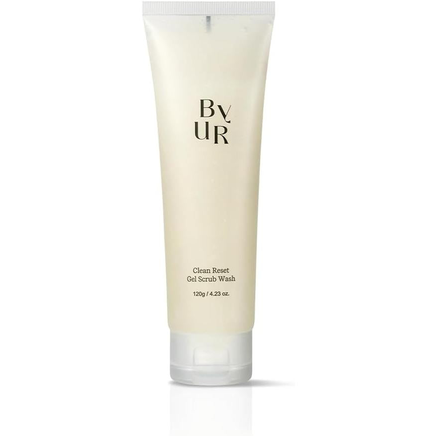 ByUR Bayou Gel Scrub, Wash, Facial Cleansing, Foam, Pores, Moisturizing, Dry Skin, Scrub, Dense Foam, 4.2 oz (120 g), Clean Reset