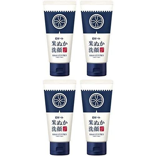 Rosette Edo Rubbed Rice Bran Face Wash, 4.2 oz (120 g) x 4 Packs