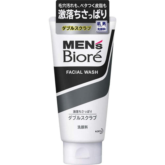 Set of 2 Men's Biore Double Scrub Face Wash 4.6 oz (130 g)