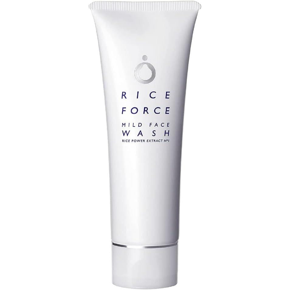 Rice Force Official Mild Face Wash (4.2 oz (120 g) / Fragrance Free, Facial Cleansing, Moisturizing (Rice Power No.1), Amino Acid, Weak Acid, Sensitive Skin, Dry Skin (RICEFORCE)