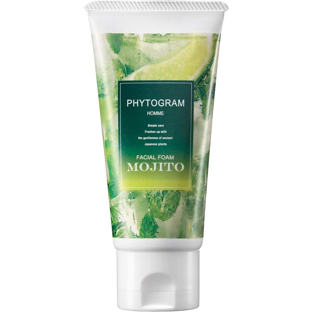 Scrub Facial Foam Mojito 2.8 oz (80 g) (Facial Cleanser, Men's, Scrub, Facial Cleanser, Botanical, Fragrance-free, Color-free, Made in Japan) Phytogram