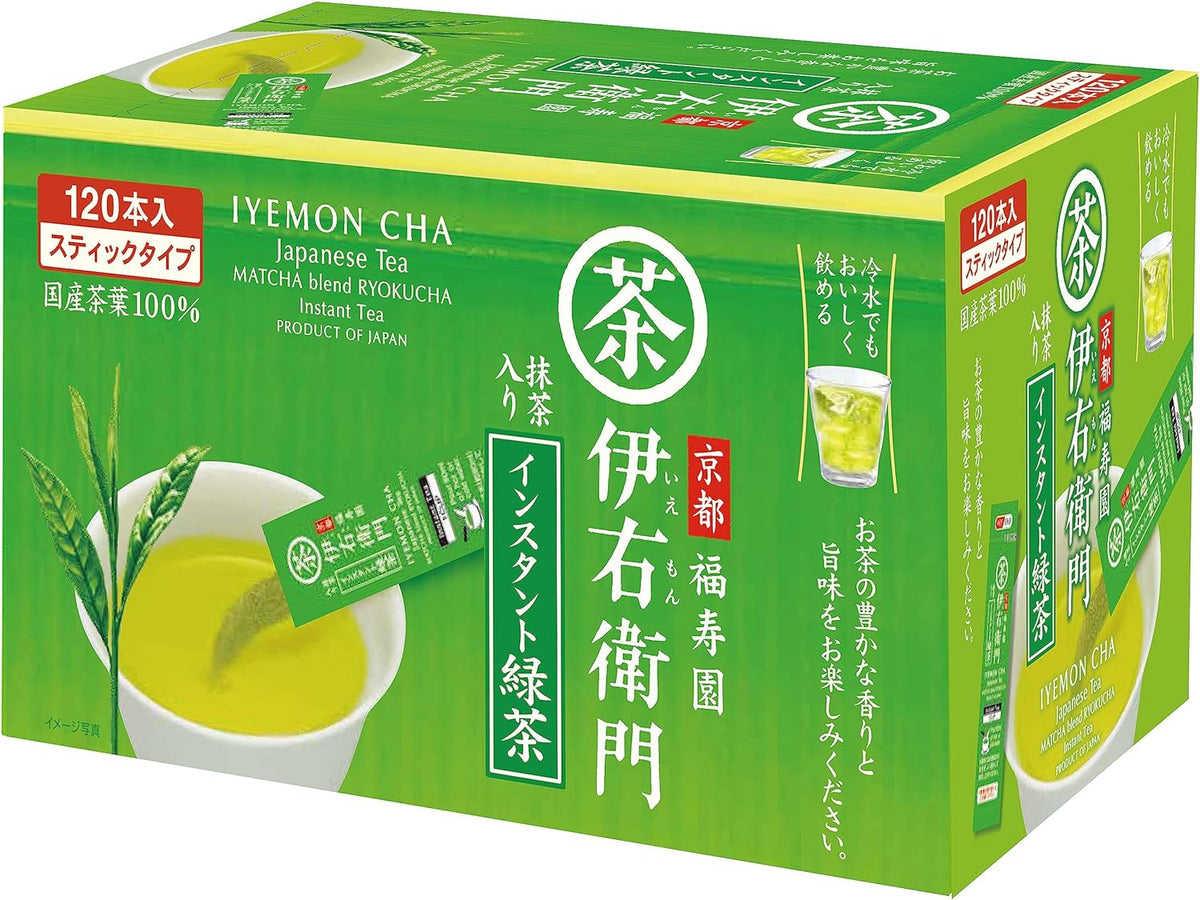 Iemon Instant Green Tea Sticks (120 Sticks)