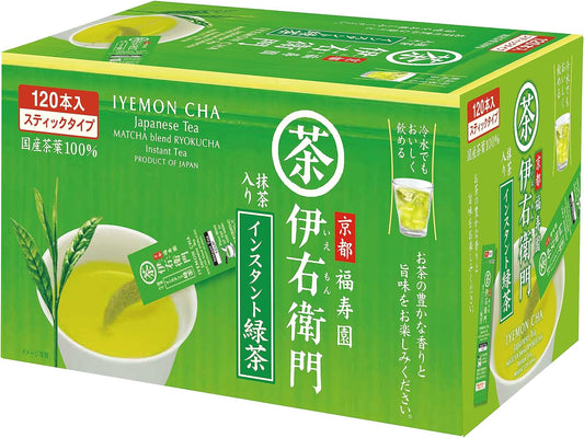 Iemon Instant Green Tea Sticks (120 Sticks)