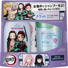 [Japanese Shampoo and Conditioner] Benefits Shampoo pump that does not require rinse + refill Demon Slayer: Kimetsu no Yaiba design set