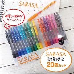 Zebra gel ballpoint pen Sarasa clip 0.520 colors JJ15-20CA