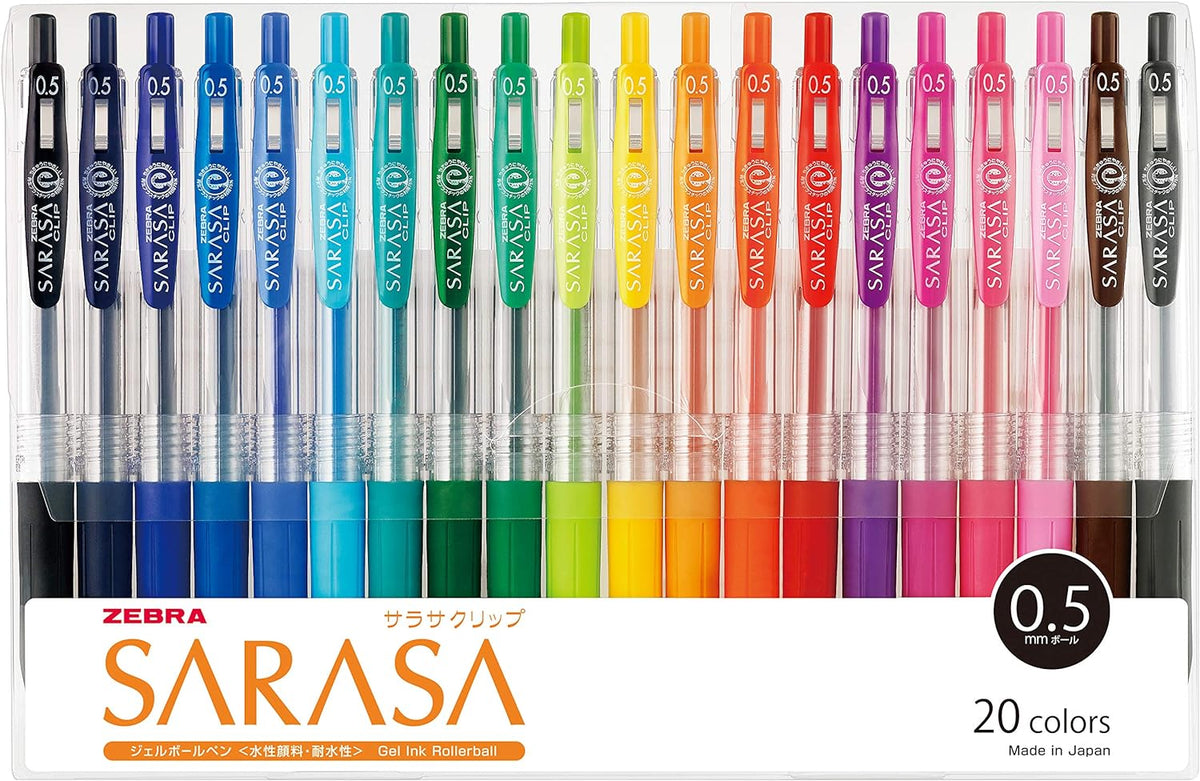 Zebra gel ballpoint pen Sarasa clip 0.520 colors JJ15-20CA