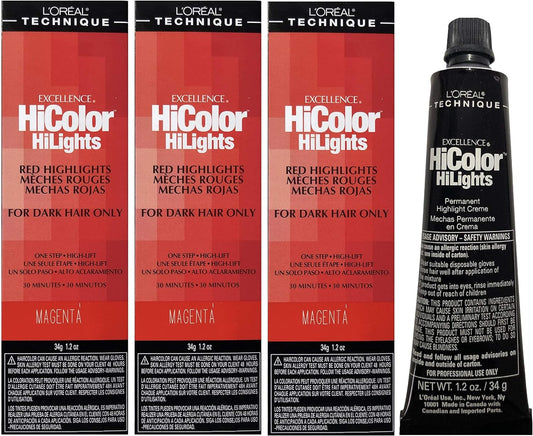 L'Oreal Excel Hicolor Highlights Magenta 35 ml (3-Pack) (parallel import product)