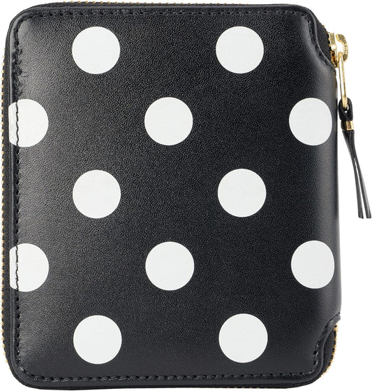 SA2100PD Black 2-fold Wallet with Polka Dots Black, Black