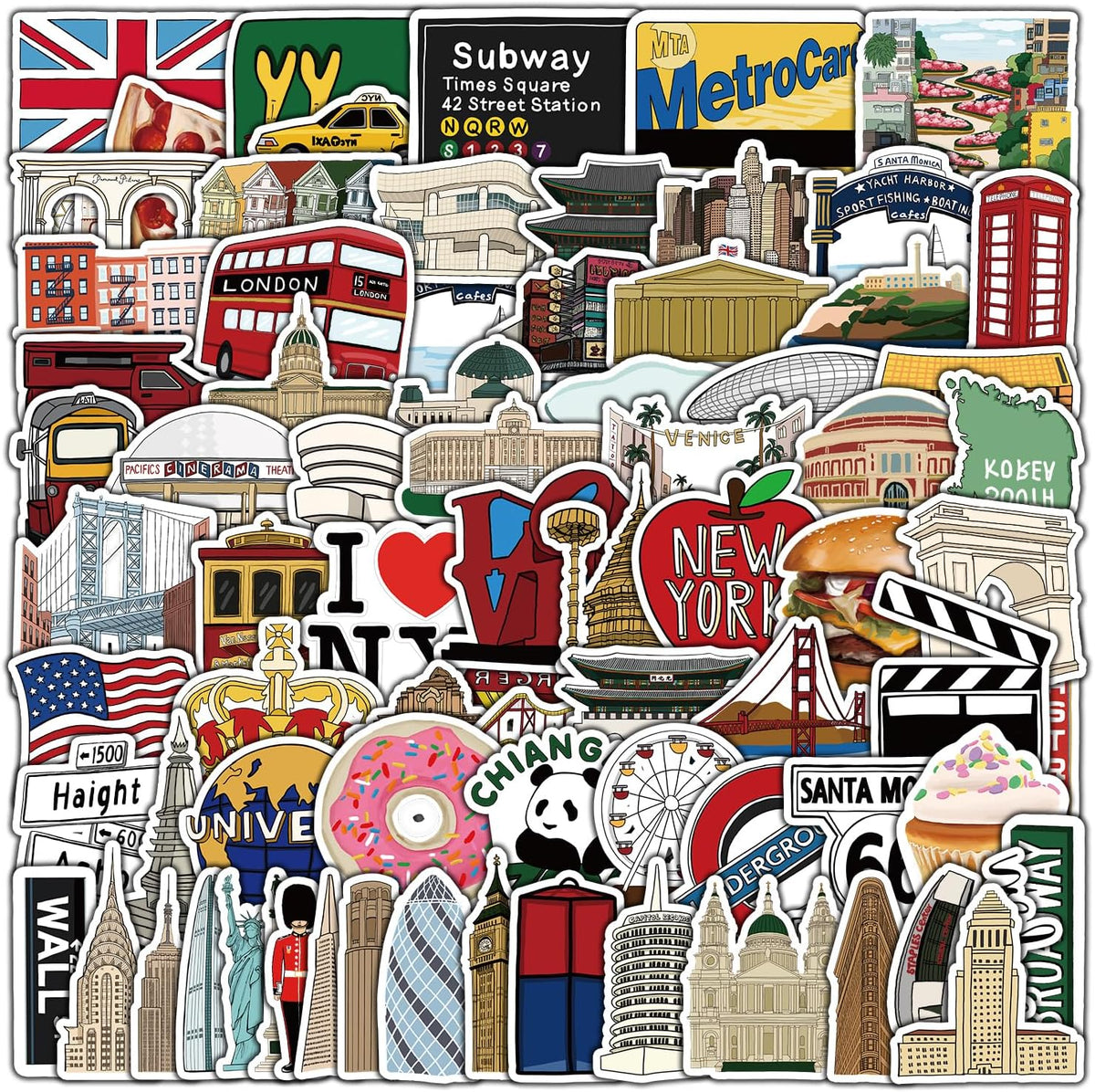 100 Sticker Set, Stylish, Popular, Brand, Logo Stickers, Smartphone Stickers, Waterproof, Stickers, Brand, Suitcase Stickers, Favorite Suitcase, Water Bottle, Helmet, PC, Phone, Notebook, Cute, Cartoon Sticker (LOGO 15)