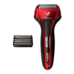 IZUMI IZF-V579-R-EA Electric Shaver, Solid Series, 5 Blades, Reciprocating Type, Wash Body, Red (Replacement Blade + 1 Piece)