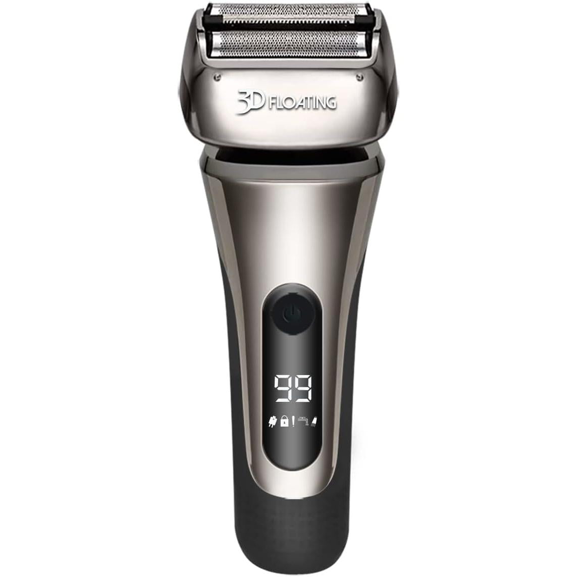 Men's Shaver 2023 Innovative Model Electric Shaver, Shaver, Electric Razor, Reciprocating Type, 3 Blades, Wet and Dry Shaving, USB Rechargeable, LED Display, IPX6 Waterproof, Shaving, Bath, Japanese Instruction Manual Included