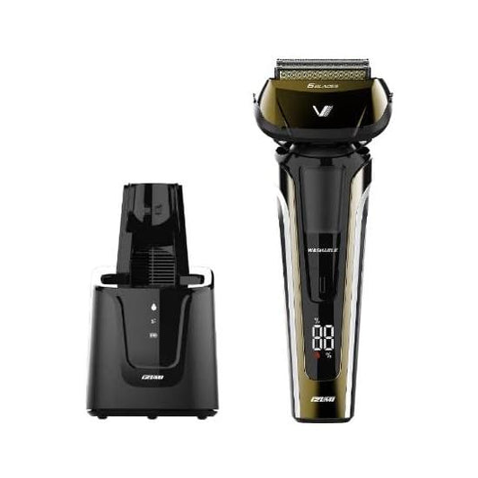 Izumi Seiko IZF-V991-N (Gold) High-end Series Reciprocating Shaver with 6-Blade Washer